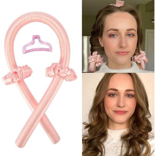 Heatless Curling Rod Headband Curls Silk Ribbon Lazy Curler Hair Rollers Sleeping Soft Wave Formers Women Hair Styling Tools