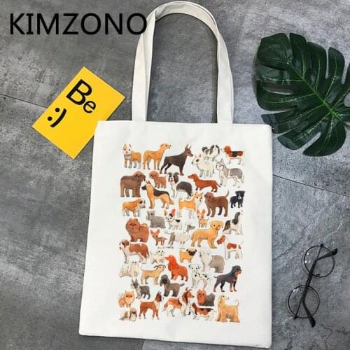 Dog shopping bag shopping canvas grocery handbag shopper cotton bag ecobag bolsas ecologicas bolsas reutilizables sac toile