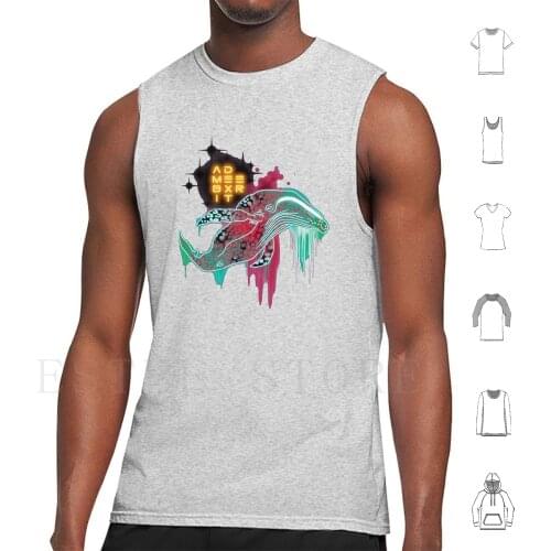 Neon Mammalian Luminous Cetacean Tank Tops Vest Neon Glow In The Dark Glow In The Dark Fluorescence Fluorescent Bright