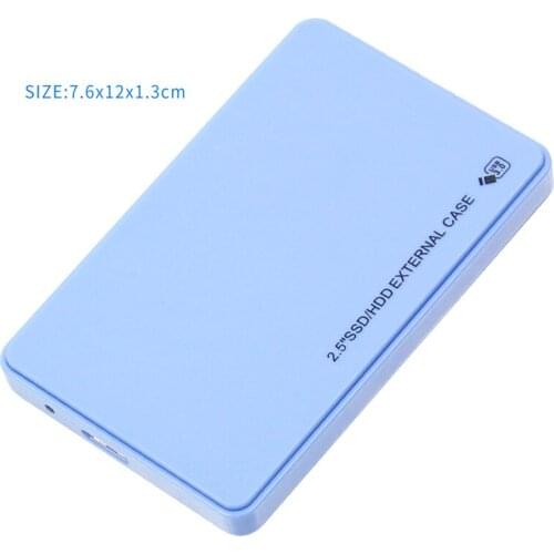 5Gbps 2.5in USB3.0 SATA Hard Disk Drive Box SSD External Enclosure Case with USB Cable PUO88