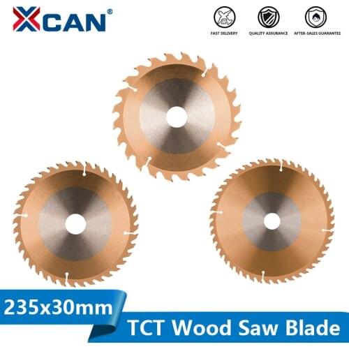 XCAN 235mm Circular Saw Blade 24T,40T,48T TiCN Carbide Cutting Disc For Cutting Wood PVC Plastic Wood Saw Disc