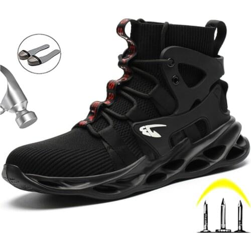 Work Shoes Safety Footwear Man Indestructible Sneakers Fashion Work Boot Security Men Sneakers Steel Toe Shoes Protective Shoes