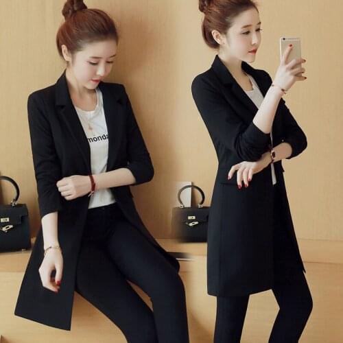 Womens suit jacket new small suit female self-cultivation temperament commute long paragraph small suit jacket