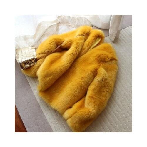 2019 New Style High-end Fashion Women Faux Fur Coat S85