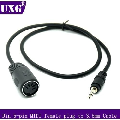 0.5m 3M Hot Sale Audio Extension Cable Din 5-pin MIDI Female Plug To 3.5mm Stereo Stereo Jack Audio Extension Cable Best Quality
