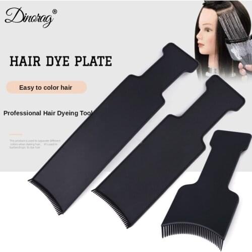 1PC Black Professional Plastic Salon Hair Coloring Dyeing Board Hair Dyeing Comb Dye DIY Tint Long Plate For Barber Styling Tool