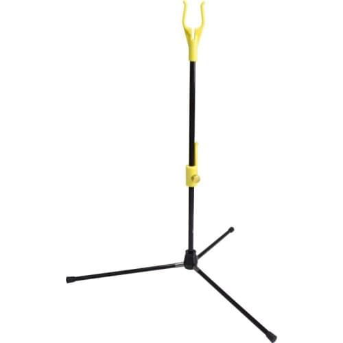 1 pcs Archery Bow Stand Holder Bow Stand for Archery Hunting Outdoor Practice Recurve Bows Holder Yellow Color