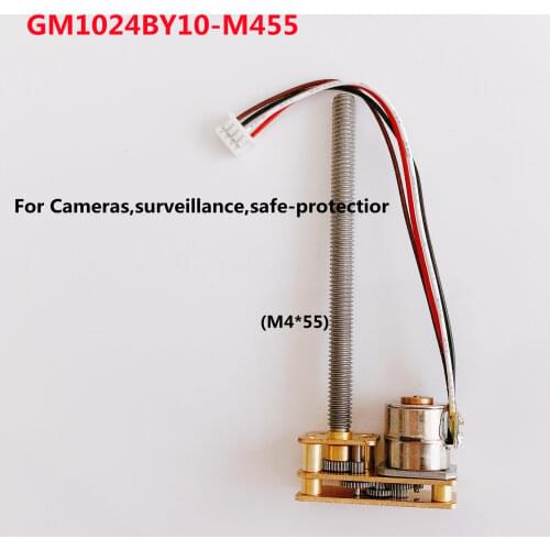 10*24MM Screw thread shaft Step Gear motor Inverted Structure DC5V For Cameras Surveillance Safe-protection GM1024BY10-M455