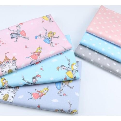 160cm*50cm Prince Princess cotton fabric DIY bedding quilting apparel dress patchwork fabric kids handwork curtain decor cloth