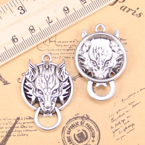 4pcs Charms door latch guardian beast 39x25mm Antique Making pendant fit,Vintage Tibetan Silver,DIY bracelet necklace