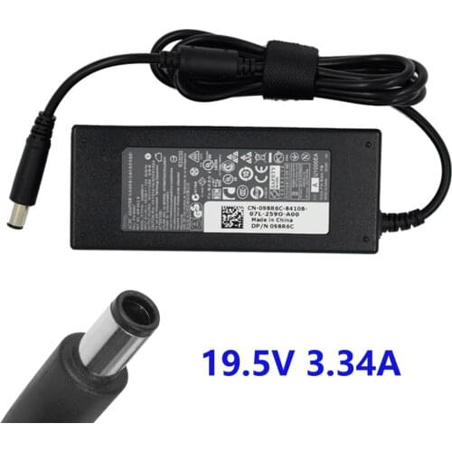65W Laptop Adapter AC Charger Power Supply For Dell Chromebook 11 3180 3189 Dell Inspiron Latitude Vostro XPS M1210 19.5V 3.34A