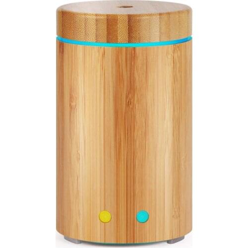 Bamboo Essential Oil Diffuser Ultrasonic Aroma Aromatherapy Mist Humidifier Waterless Auto Off 7 Color LED Light Humidificador