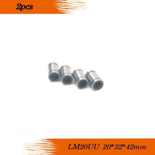 Free shipping 2pcs LM20UU LM20 20mm Linear Ball Bearing Bushing Linear Bearings CNC parts 3d printer parts