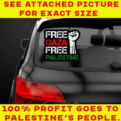 FREE PALESTINE Gaza Charity Freedom 2021 Glass Car Sticker Protest Car Sticker For Window Cupboards Walls Quick Installation