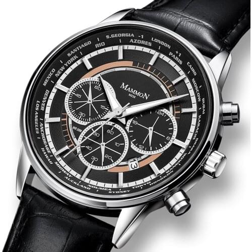 Leather Mens Watches Relojes Watch Men Fashion Sport Quartz Male Clock Chronograph Business Waterproof Watch Relogio Masculino