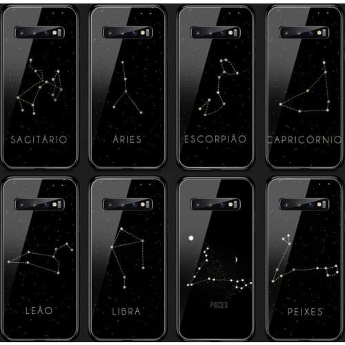 12 constellations zodiac signs Phone Case Tempered Glass For Samsung S20 Plus S7 S8 S9 S10E Plus Note 8 9 10 Plus A7 2018