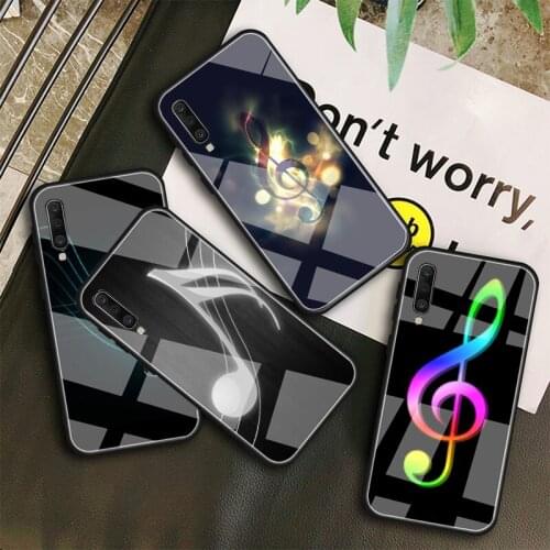 Musical note Music Tempered Glass Case For Samsung Galaxy A10S A10E A20S A20E A30S A40 A50S A60 A70 A80 A90 A6 A7 A8 Shell