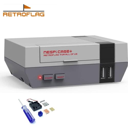 Retroflag NESPi Case PLUS with Safe Shutdown and Safe Reset for Raspberry Pi 3 B+ (B Plus) 2