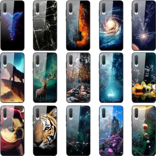 Painted Case For Xiaomi Mi A3 Case Mi A3 Lite Cover Hard Tempered Glass Silicone Case For Xiaomi Mi A2 Lite Case MiA2 Cover Etui