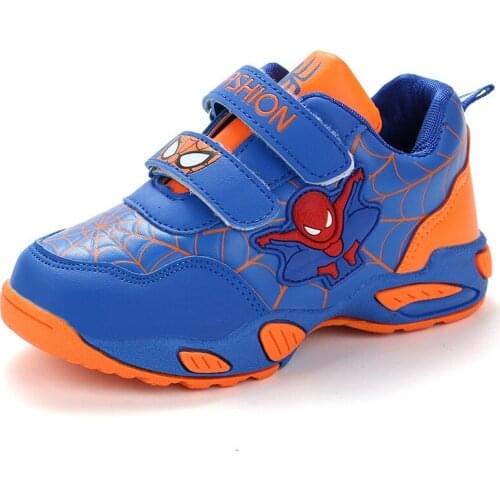 Disney 2021 childrens cartoon spiderman fashion non-slip soft-sole casual sports shoes baby boys girls childrens shoes running