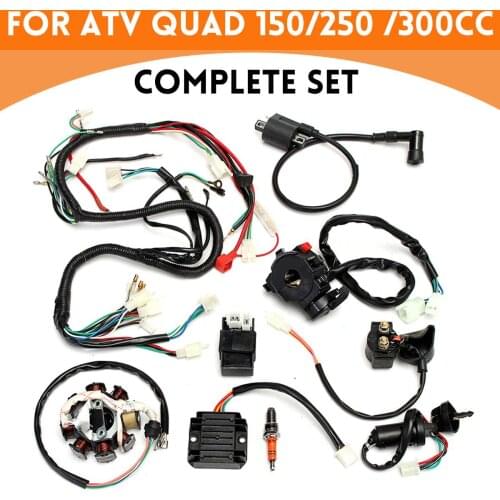 For 125cc 250cc 300cc Dirt Bike ATV QUAD ELECTRICS Zongshen Lifan Ducar Razor CDI Wire Harness Stator Assembly Wiring Tools Set