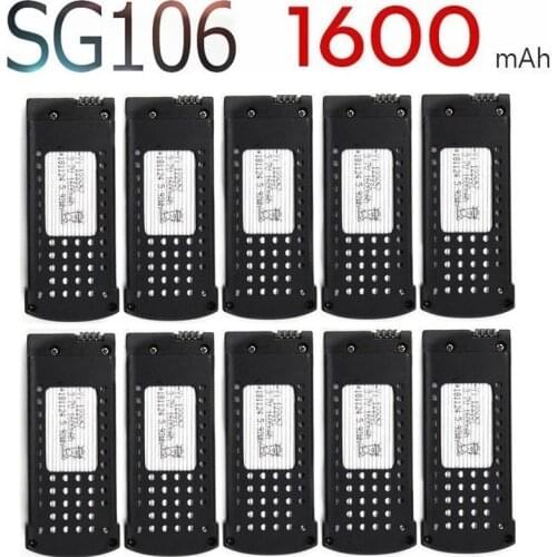 For SG106 1600mAh 3.7V Lipo Battery for RC Helicopter Drone Quadcopter Spare Parts 3.7v Rechargeable Battery SG-106 1pcs - 10pcs