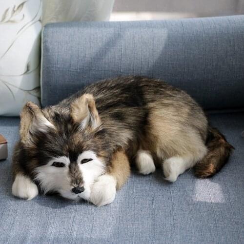 Home Creative Decoration Realistic Dog Simulation Dog Husky Dog Home Desktop Car Animal Photography Animal Model Props