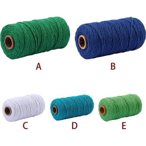 Macrame Cotton Cord for Wall Hanging Dream Catcher Macrame Cotton Cord Diy Lanyard Ficelles Couleurs Thread Cord 3.5MM x 100M