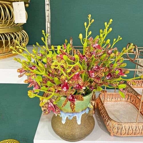 Fake orchid decoration ornaments floral set decoration fake flowers dining table flower club Zen housewarming wedding gift