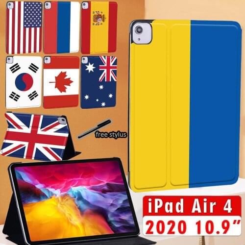 For iPad Air 4 Case 10.9 inch 2020 edition Leather Stand Folio Cover for A2072 A2316 A2324 A2325 For iPad Protective shell