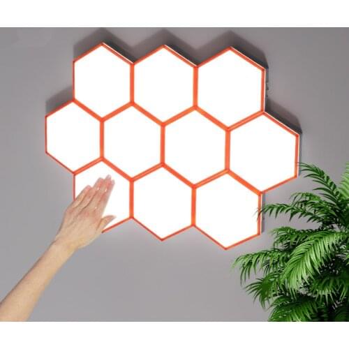 Quantum Light Touch Induction Hexagon Led Wall Lights Bedroom Combination Wall Lamp Suspension Induction Splicing Lighting