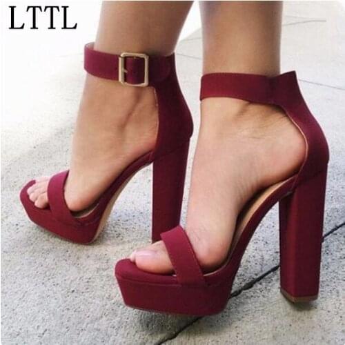 Fashion Super High Heels Open Toe Platform Women Sandals LTTL New Gladiator Ankle Straps Summer Shoes Dress Party Shoes Woman