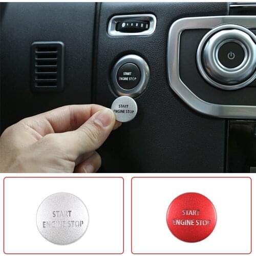 For Land Rover Discovery 4 Range Rover Sport Vogue Freelander 2 Engine Start Stop Button Cover Sticker Car Interior Accessories