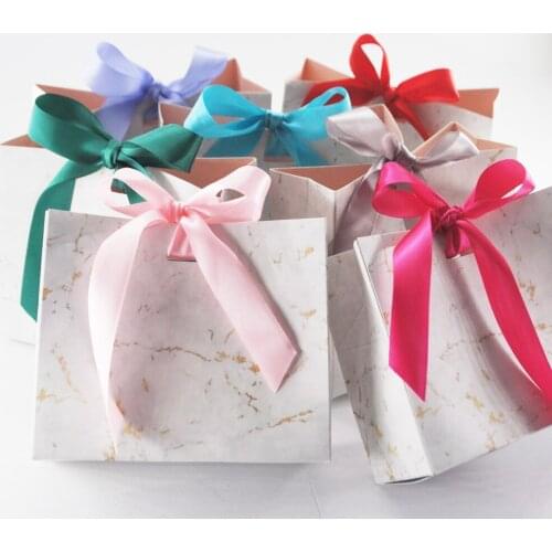 Wholesale Eyelashes Box Package Creative Mini Marble Gift Bag for Party Eyelashes Paper Package Favours Candy Box Makeup Vendors