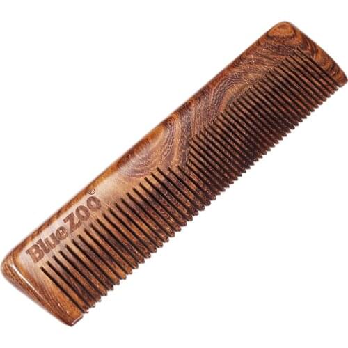 Portable Anti-static BlackGold Sandalwood Comb Beard Comb Mustache Hair Comb for Adults Kids