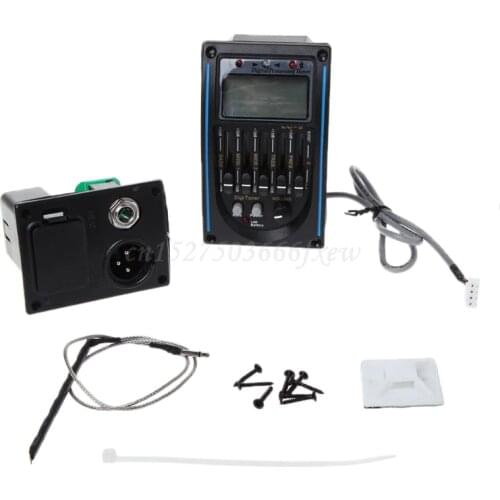 Preamp EQ Equalizer 5 Bands Classical Acoustic Guitar Amplifier Blend Tuner Piezo Pickup LC 5 Brand New