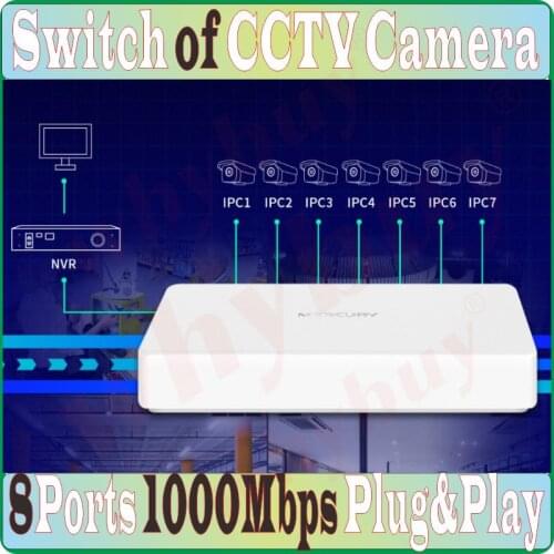 8 ports 1000Mbps data Switch Plug&Play, MCS1508M, NVR Camera Network Switch, Mini Desktop Ethernet Network Switch of CCTV Camera