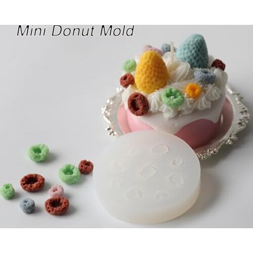 Mini Donut Cake Silicone Mold DIY Chocolate Candy Cake Decorating Creative Fondant Mold Kitchen Cupcake Cookies Baking Tool