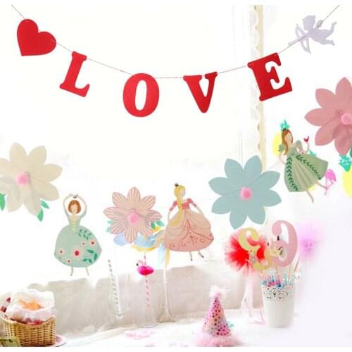 Wedding Love Heart Angel Bunting Banner Lover Couple Door Wall Hanging Decor
