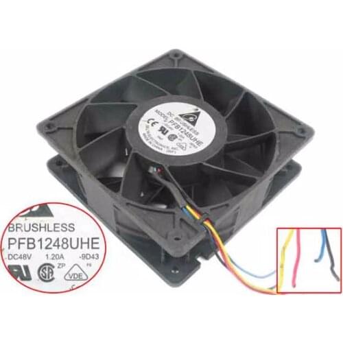 Delta Electronics PFB1248UHE 9D43 DC 48V 1.20A 120x120x38mm Server Cooling Fan