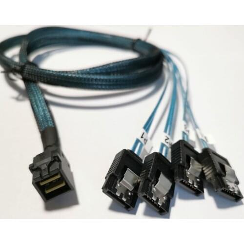 Internal 12Gb/s HD 36P Mini SAS SFF SFF-8643 to 4 x SATA 7P Cable Hard Drive Data Server Transmission Line Cable 50CM/100CM