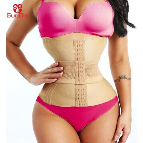 GUUDIA Double Belt Women Waist Trainer Tummy Control Girdle Body Shaper Belt Weight Loss Corset Slimming Waist Trimmer Shapewear