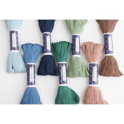 100Meter/piece 100% Cotton 10 Strands Thick Sashiko Thread 15 Colors Available