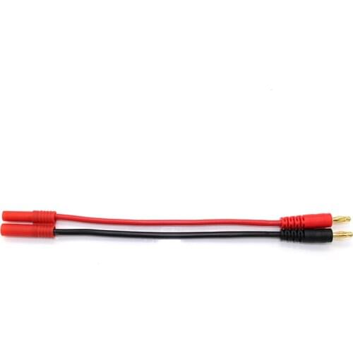 100pcs/lot 4.0 banana plug with jacket to turn 4.0MM 14AWG 150MM To 4mm Banana Plug/Connector for RC Part