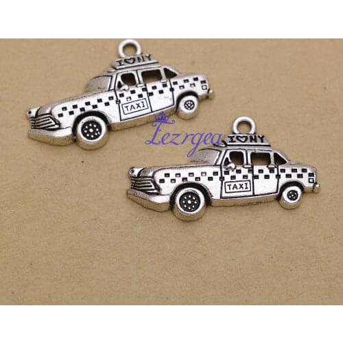 15pcs/lot--32x17mm, Antique silver plated Taxi Charms,DIY supplies,Jewelry accessories