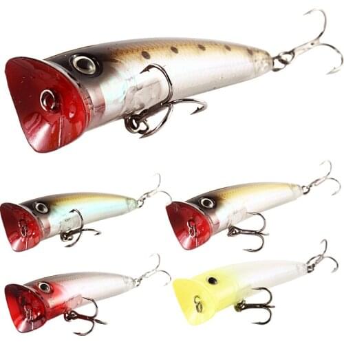 2018 new popper 7cm/11g Floating fishing lure 5 color bait wholesale