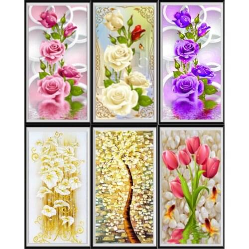 5d Diy Diamond Painting Porch Rose Diamond Embroidery Handmade Gifts, Imitation Cross Stitch Kits, Home Decoration Crafts