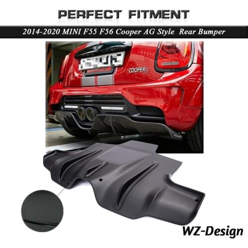 Car Accessories Fiber Glass AG Style Rear Diffuser Fit For 2014-2020 F55 F56 Cooper S Duell Rear Diffuser