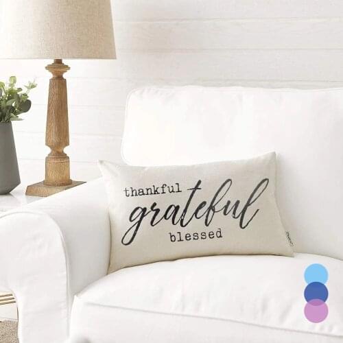 Pillow Cover Farmhouse Sofa Throw Cushion Cover Decorative Pillow Case For Couch Bed Car 30x50cm Outdoor Family Funda Cojin