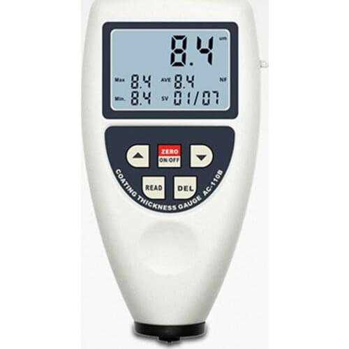 High Precision Digital Coating Thickness Meter AC-110B Accuracy 1~3%n or 2.5 um or 0.1mil Coating Thickness Tester